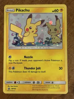 Pikachu - Sun and Moon - SM162 - Pokemon Card - Promo Holo NM - Image 1