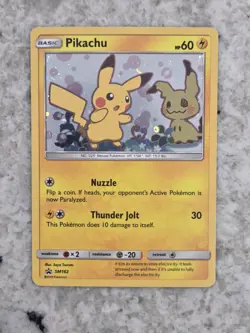 Pikachu SM162 Promo Pokemon Card Holo Rare LP *Review Photos For Details* - Image 1