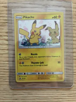 Pikachu TCG SM162 Black Star Promo Holo Card Mimikyu Pokemon Card Near Mint - Image 1
