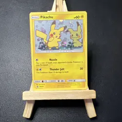 Pikachu TCG SM162 Black Star Promo Holo Card Mimikyu Pokemon Card Near Mint - Image 1