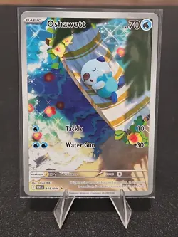 2025 Pokemon TCG SV White Flare WHT EN Oshawott Illustration Rare #105/086 (NM) - Image 1