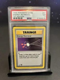 1999 Pokemon 1st Edition English Card-PSA 7 Trainer Energy Retrieval 81/102 - Image 4