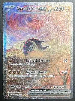 Pokemon Great Tusk ex 246/198 SIR Scarlet & Violet Base Set Holo Full Art NM/M - Image 2