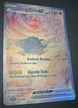 Pokemon Great Tusk ex 246/198 SIR Scarlet & Violet Base Set Holo Full Art NM/M - Image 3