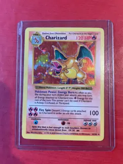 Pokemon TCG CHARIZARD 4/102 Base Set Holo Rare Unlimited Holographic WOTC 1999 - Image 3