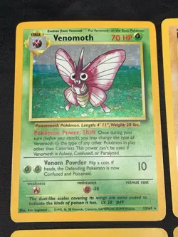 Vintage Holo Rare Pokemon Card Lot WOTC Era Collection MP/HP ERROR VENOMOTH READ - Image 2