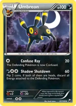 Umbreon 61/108 Dark Explorers Regular NM - Image 1