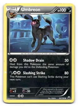 Umbreon MP 60/108 Dark Explorers Pokemon TCG Regular - Image 1