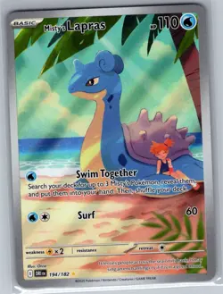 Misty's Lapras 194/182 SV10: Destined Rivals - Pokemon Card - NM - Image 1