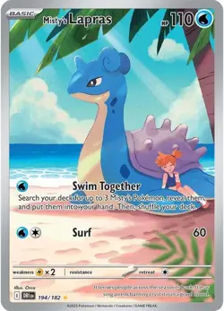 Misty's Lapras - 194/182 194/182 SV10: Destined Rivals Pokemon Card NM - Image 1