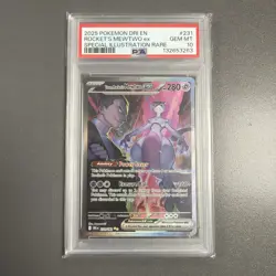 Pokemon TCG Team Rocket's Mewtwo EX Destined Rivals 231/182 GEM MT PSA 10 - Image 1