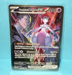 Pokemon TCG Destined Rivals Team Rockets Mewtwo EX Card 231/182 Possible PSA 10 - Image 1