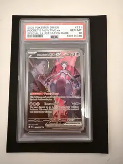 Pokemon TCG Team Rockets Mewtwo EX 231/182 Destined Rivals PSA 10 - Image 1