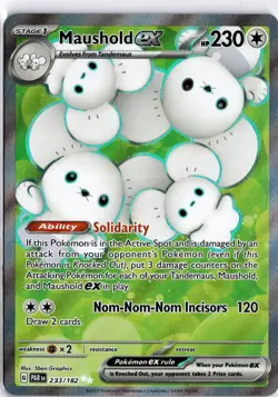 Pokemon TCG Scarlet & Violet Paradox Rift Maushold ex 233/182 Ultra Rare NM - Image 1