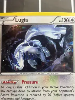 Pokemon TCG Pokemon Lugia cracked ice Holo Rare 78/124 fates collide - Image 3