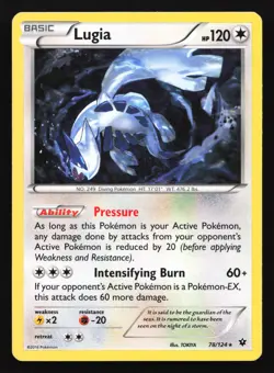 Lugia 78/124 XY - Fates Collide Cracked Ice Holo Rare Pokemon Card - Image 1