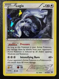 Pokemon TCG Lugia Fates Collide 78/124 Exclusive Cracked Ice Holo Rare LP - Image 1