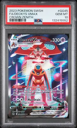 DEOXYS VMAX Crown Zenith Holo Trainer Gallery #GG45 PSA 10 Pokemon [Nostalgium] - Image 1
