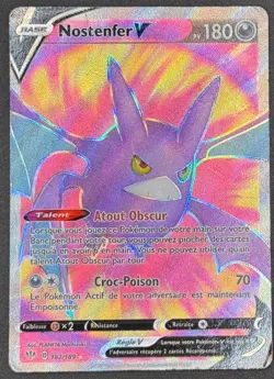 CARTE POKEMON NOSTENFER V 182/189 🇫🇷 FR 🇫🇷 TENEBRES EMBRASEES - Image 1