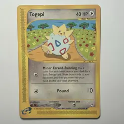 Pokemon TCG Togepi 114/147 Aquapolis Non Holo Common 2002 LP Nintendo Card - Image 1