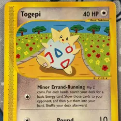Togepi 114/147 Non Holo Common Aquapolis E-Reader Pokemon Card WOTC LP/NM - Image 2