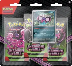 Shrouded Fable Scarlet Violet POKEMON TCG Three 3 Booster Blister Pack PECHARUNT - Image 2