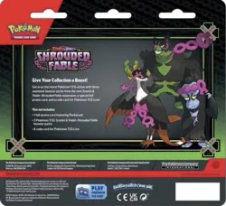 Shrouded Fable Scarlet Violet POKEMON TCG Three 3 Booster Blister Pack PECHARUNT - Image 3