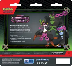 Shrouded Fable Scarlet Violet POKEMON TCG Three 3 Booster Blister Pack PECHARUNT - Image 2