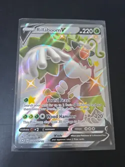 Pokemon TCG Rillaboom V Sv105/Sv122 Shining Fates: Shiny Vault Holo - Image 1