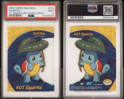 2000 TOPPS POKEMON SQUIRTLE TV ANIMATION CLEAR CARDS #PC4 PSA 9 - Image 3