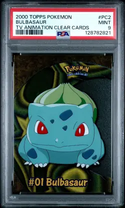 PSA 9 2000 Topps Pokemon TV Animation Clear Cards Bulbasaur PC2 & Squirtle PC4 - Image 2