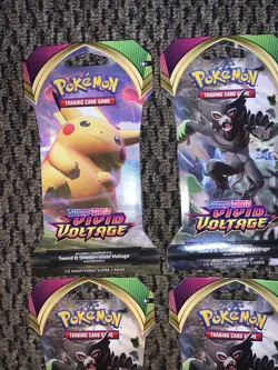 Pokemon TCG SWORD AND SHIELD VIVID VOLTAGE BOOSTER PACKS Lot of 6 820650807503 - Image 2