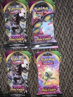 Pokemon TCG SWORD AND SHIELD VIVID VOLTAGE BOOSTER PACKS Lot of 6 820650807503 - Image 3