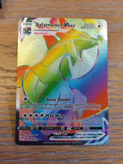 Salamence Vmax 194/189 Darkness Ablaze NM Full Art Secret Rainbow Rare Pokemon - Image 1