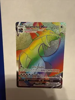 Pokemon Salamanca VMAX Secret Rare Rainbow NM Darkness Ablaze 194/189 - Image 1