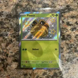 Pineco 099/091 Baby Shiny Scarlet & Violet Paldean Fates Pokemon TCG Card - Image 1