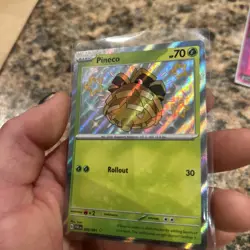 Pineco 099/091 Baby Shiny Scarlet & Violet Paldean Fates Pokemon TCG Card - Image 4