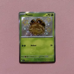 Pineco 099/091 Baby Shiny Scarlet & Violet Paldean Fates Pokemon TCG Card - Image 1