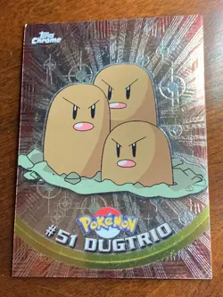2000 Topps Chrome Pokemon Series 1 #51 Dugtrio C - Image 1