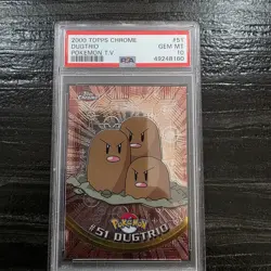 2000 Topps Chrome Pokemon T.V. - #51 Dugtrio - PSA 10 Graded Pokemon Card - Image 1