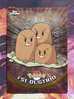 Pokemon 2000 Topps Chrome Dugtrio #51 TV Series 1 - Image 1