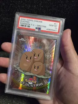 PSA 10 2000 Pokemon Game Topps Chrome Dugtrio Spectra TV Rare Base Series 1 GEM - Image 3