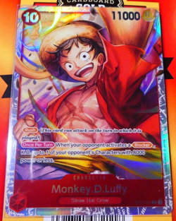 One Piece En Card Holo Game Carte Monkey.D. Luffy ST10-006 SR English Mint - Image 1