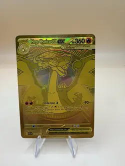 NM Mega Charizard X ex 130/094 Phantasmal Flames Gold Hyper Rare Pokemon Card - Image 1