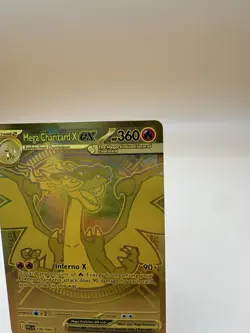 NM Mega Charizard X ex 130/094 Phantasmal Flames Gold Hyper Rare Pokemon Card - Image 4