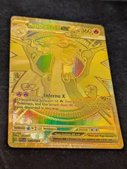 NM+ Mega Charizard X ex 130/094 Phantasmal Flames Gold Hyper Rare Pokemon Card - Image 2