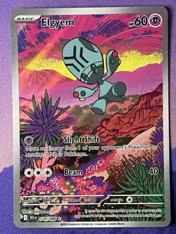 2025 Near Mint Pokemon Elgyem 120/086 IR Sv: Black Bolt Illustration Rare NM - Image 1