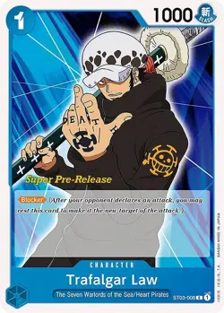 Trafalgar Law Super Pre-Release - ST03-008 LP - One Piece - Image 1