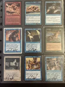 MTG-EE Mixed Lot Of 9 Signed Magic The Gathering Cards Roger Raupp & Drew Tucker - Image 1