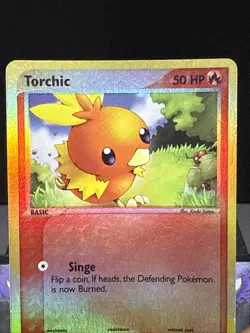 Pokemon Card Torchic 74/109 Reverse Holo Common EX Ruby & Sapphire Light Play - Image 2